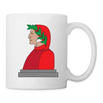 Illustration des Porträts von Dante Alighieri - Tasse - Weiß - Rechts