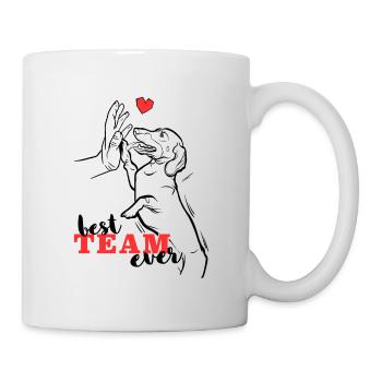 Süßer Dackel Best Team Ever Dachshund Dackel - Tasse - Weiß - Rechts
