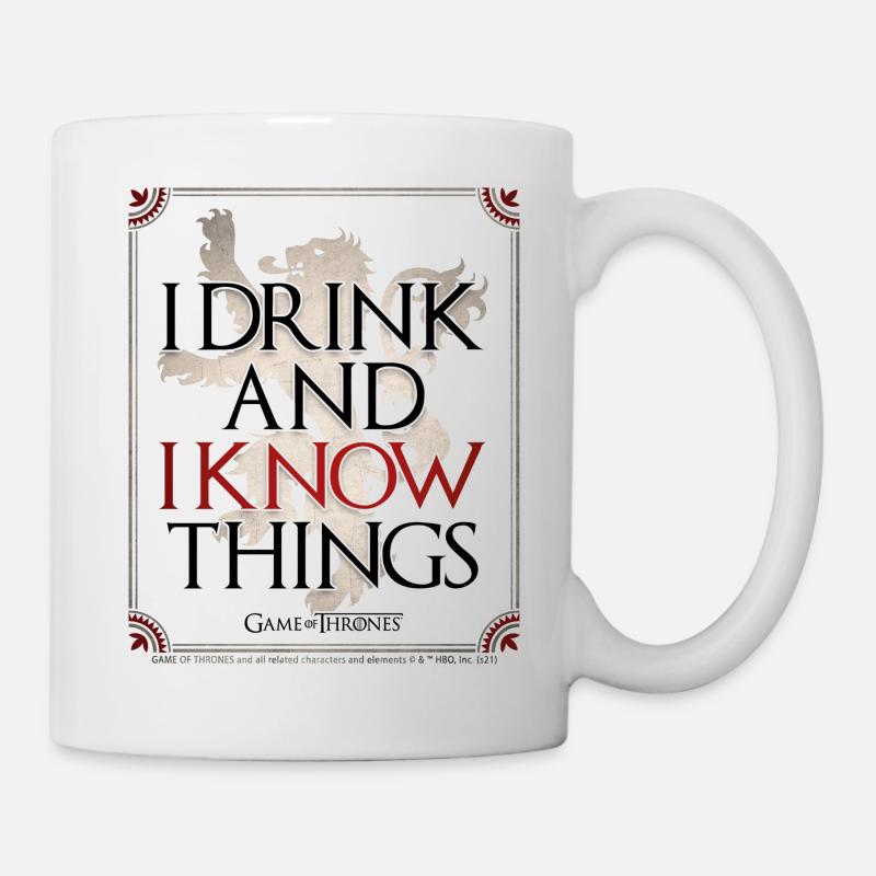 Game Of Thrones I Drink And I Know Things - Mug - white