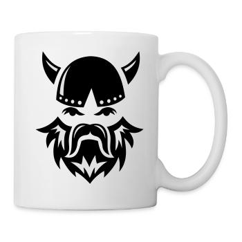 Wikinger Gesicht 2c - Tasse - Weiß - Rechts
