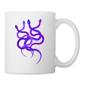 Conception de serpent simple, 4 pythons sauvages - Mug blanc - blanc - Droite