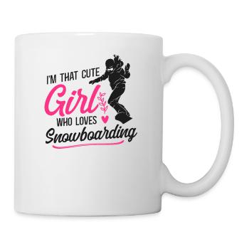 Snowboard Snowboard Girl je suis - Mug blanc - blanc - Droite