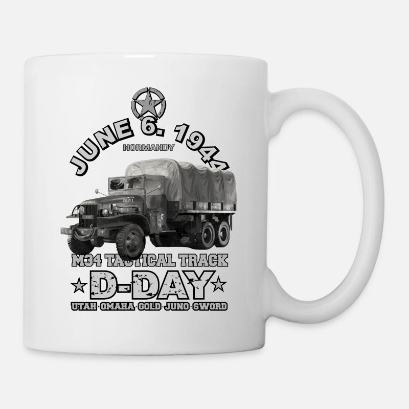 D DAY M34 TACTICAL TRACK US ARMY - Mug blanc - blanc