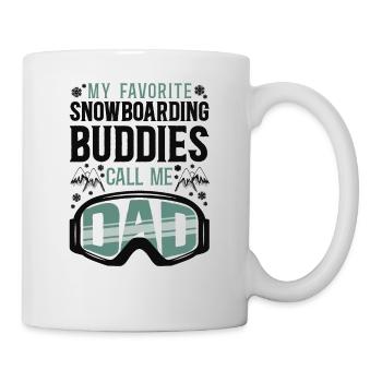 Snowboarding Snowboard Dad My - Mug - white - Right