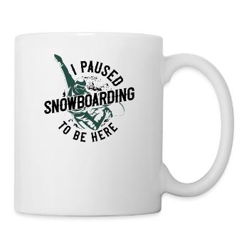 Snowboarding Snowboard I Paused - Tasse - Weiß - Rechts