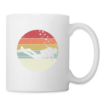 Mir Reichts Ich Geh Tauchen Retro Taucher - Tasse - Weiß - Rechts