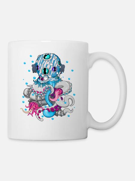 Octopus - zombie - streetwear cool sea monster - Mug blanc - blanc