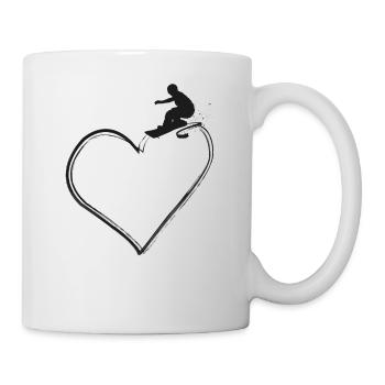 Snowboarding Snowboard Heart - Mug - white - Right