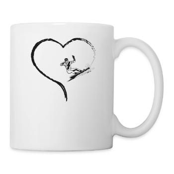 Snowboarding Snowboard Heart - Mug - white - Right