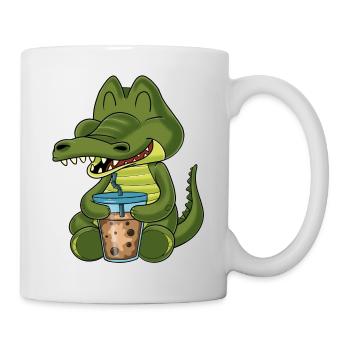 Bubble Tea Kawaii Crocodile I Boba Tea Otaku - Mug - white - Right