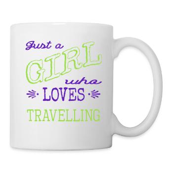 bus hiking travel agent tent sea fly couple - Mug - white - Right