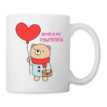 Bear is my valentin's ,valentin's day - Mug blanc - blanc - Droite