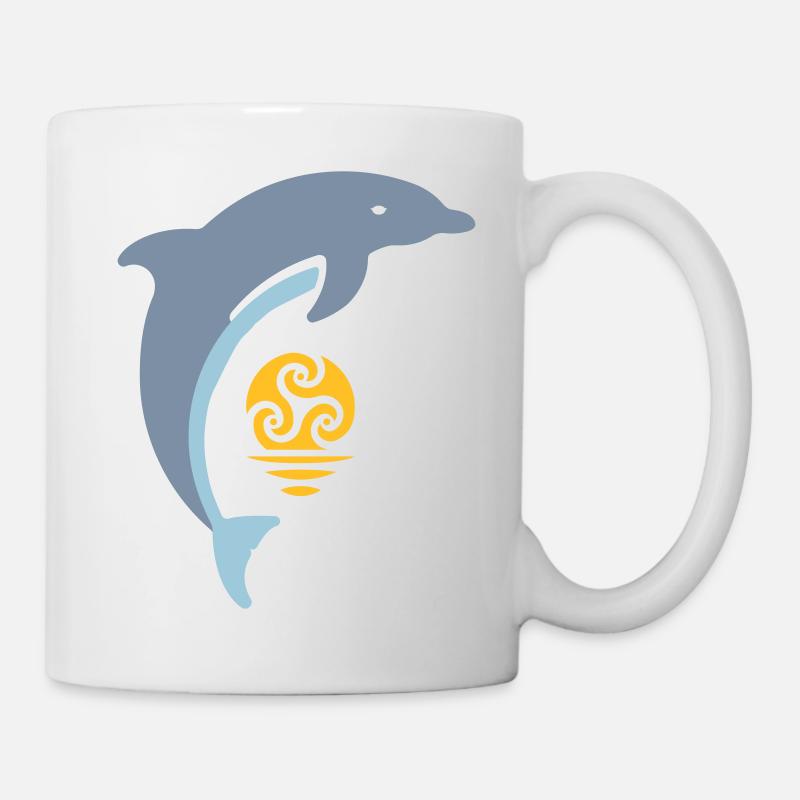 Tribal dolphin - Mug - white