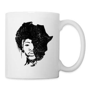 Schwarze Frau Afrika Haare - Tasse - Weiß - Rechts