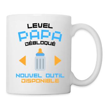 Level papa débloqué cadeau papa gamer - Mug blanc - blanc - Droite