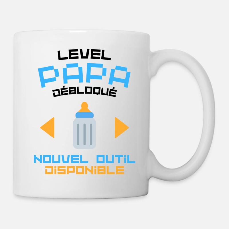 Level papa débloqué cadeau papa gamer - Mug blanc - blanc