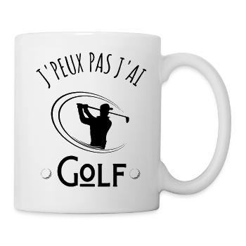 je peux pas j'ai golf idée cadeau - Mug blanc - blanc - Droite