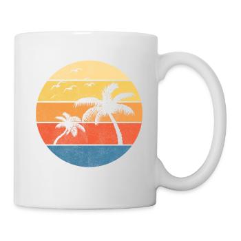 Retro Sunset Palm Trees - Mug - white - Right