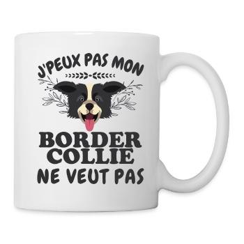Mon border collie ne veut pas - Mug blanc - blanc - Droite