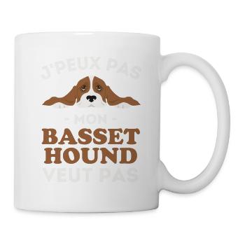 Chien de Race Basset Hound 2 - Mug blanc - blanc - Droite