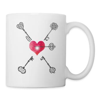 La clé de mon cœur - Mug blanc - blanc - Droite