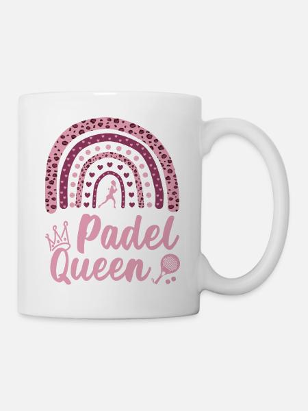 Padel Queen Leopard Rainbow for Padel Tennis Girls - Mug - white