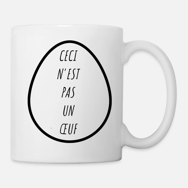 Ceci n est pas un oeuf - Mug blanc - blanc