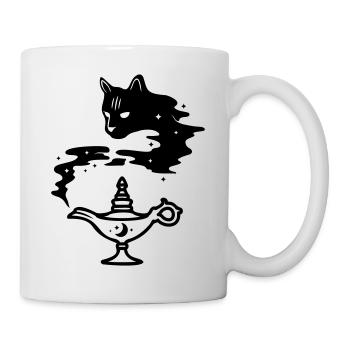 Wunderlampe Katze - Tasse - Weiß - Rechts