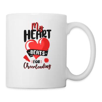 Cheer Cheerleading Heart My Heart - Tasse - Weiß - Rechts