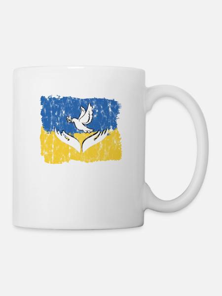 Peace Dove Ukraine - Tasse - Weiß