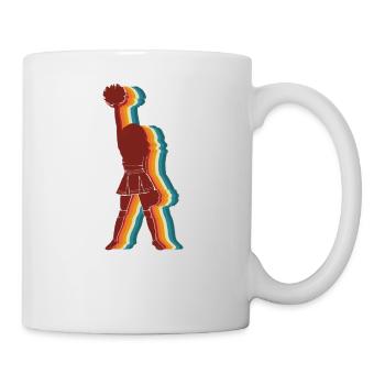 Cheer Cheerleading Rétro Vintage - Mug blanc - blanc - Droite