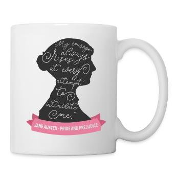Stolz und Vorurteil Zitat I - Jane Austen - Tasse - Weiß - Rechts