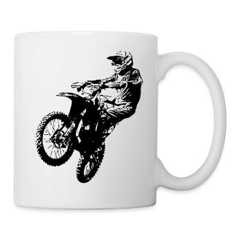 moto cross - Mug blanc - blanc - Droite