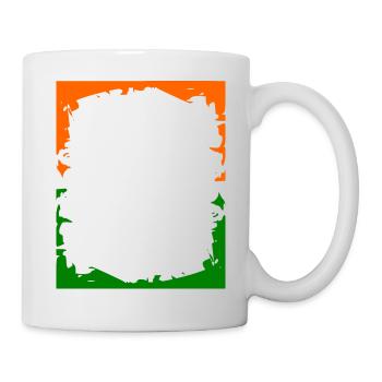 farbiger Krach Rahmen - Tasse - Weiß - Rechts
