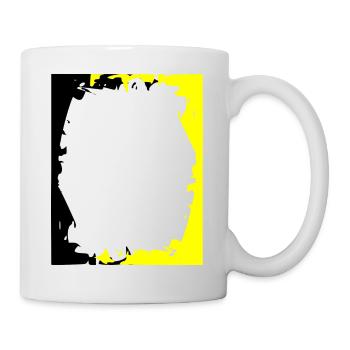 farbiger Krach Rahmen - Tasse - Weiß - Rechts