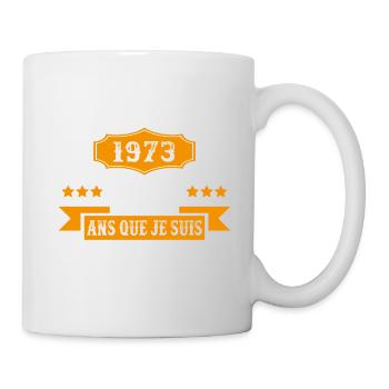 49 Ans Anniversaire Vintage Né(e) en Mars 1973 - Mug blanc - blanc - Droite