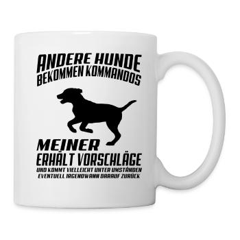 Andere Hunde bekommen Kommandos - Tasse - Weiß - Rechts