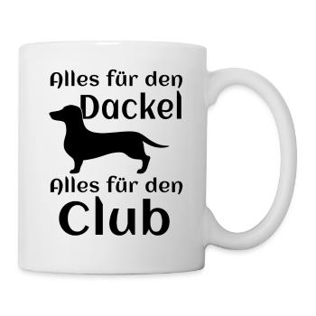 Für den Dackel - Tasse - Weiß - Rechts