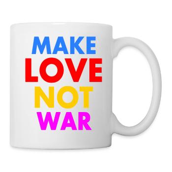 Make love not war - Tasse - Weiß - Rechts