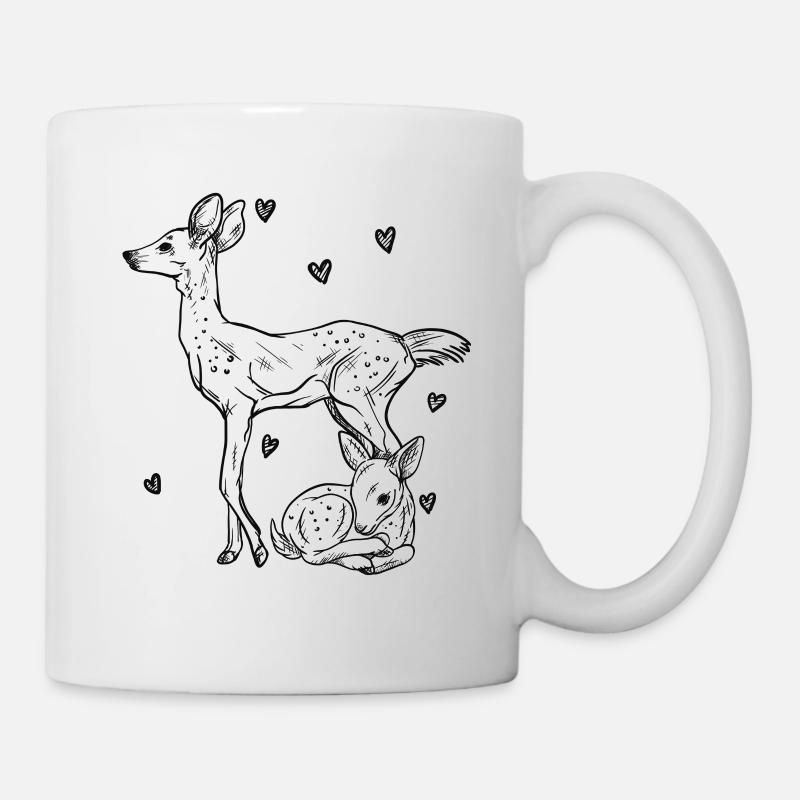 Petits cerfs - Mug blanc - blanc