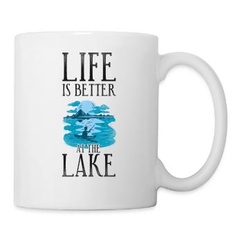 Canoe Canoeing Vintage Life Is - Tasse - Weiß - Rechts