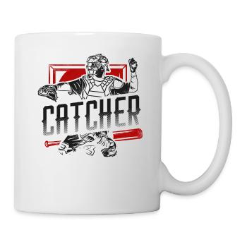 Baseball Fan Catcher Vintage - Tasse - Weiß - Rechts