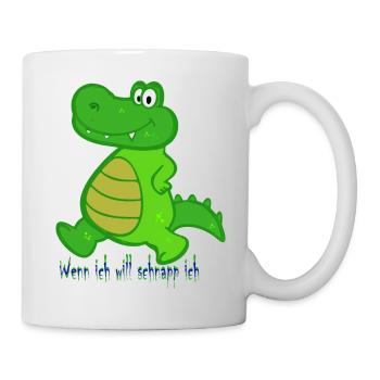Süßes Krokodil das auch mal Schnappen kann - Tasse - Weiß - Rechts