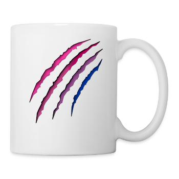Bisexuel Bi Pride Flag Scratch - Mug blanc - blanc - Droite