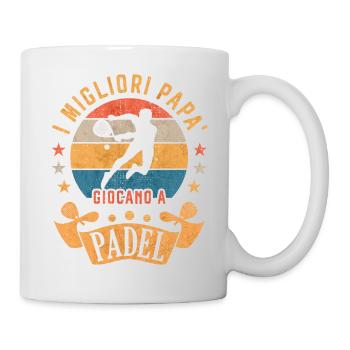 Meilleurs papas jouent au padel tennis amusant - Mug blanc - blanc - Droite