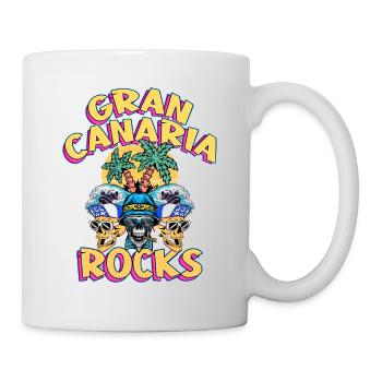 Gran Canaria Summer Sun Beach Palm Trees Skull - Mug - white - Right