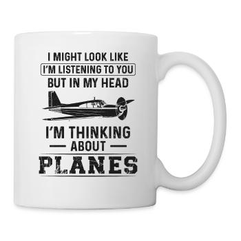 Pilote d’avion Vintage I Might - Mug blanc - blanc - Droite
