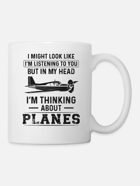 Airplane Pilot Vintage I Might - Mugg - vit