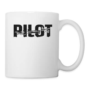 Pilote d’avion Vintage Pilot - Mug blanc - blanc - Droite
