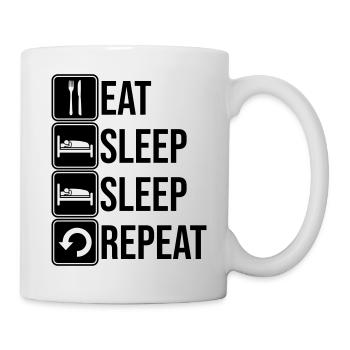 Repeat sleep daily - Mug - white - Right